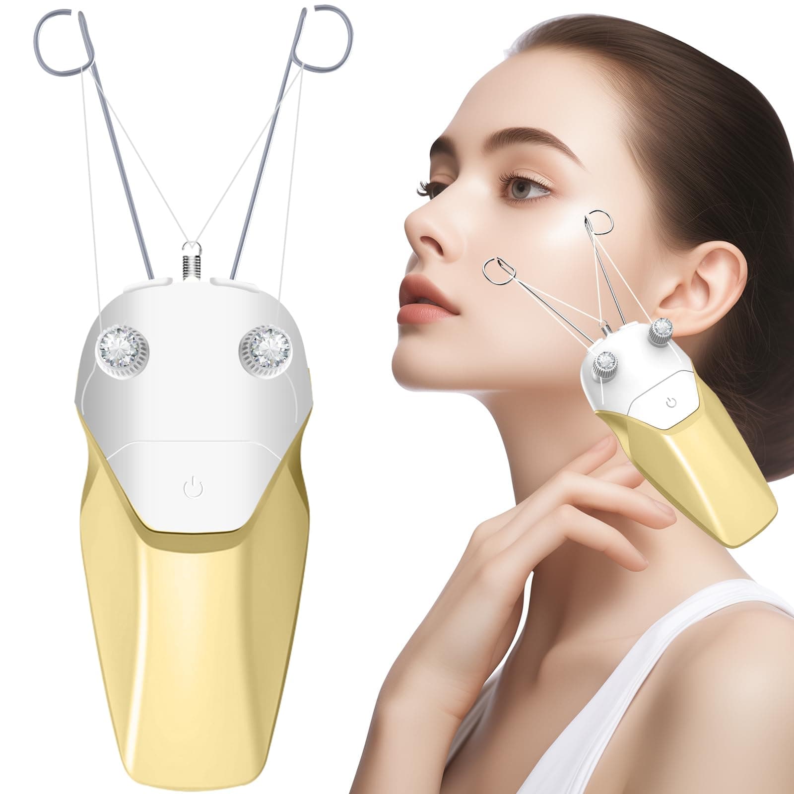 WAYCOM Facial Hair Remover Threading Hair Removal for Women Automatic Threader Machine Epilator for Fine Hairs on Face, Chin, Upper Lip, Arms Birthday Mother's Day Present