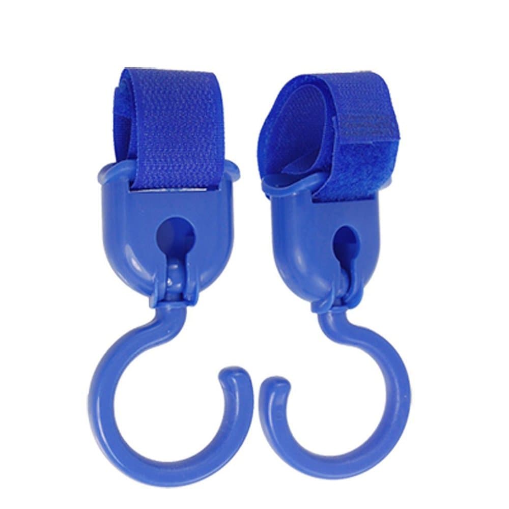 Little Sporter Pushchair Clip Bag Clip Universal Hook Universal 360 Rotatable Pack of 2 Blue