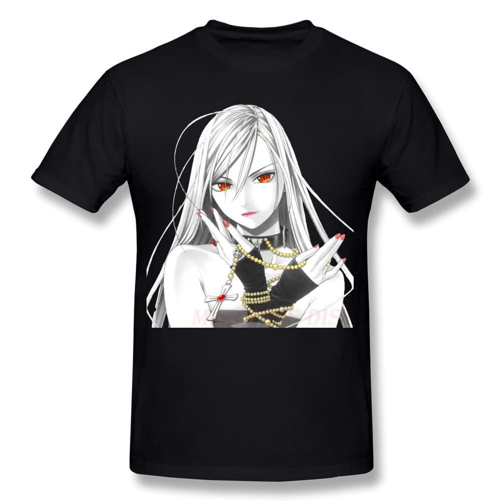 Jiaobu Men's Inner Moka Osario Vampire Rosario Vampire T-shirt Black