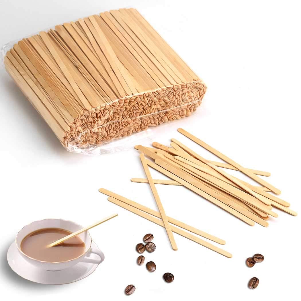Coffee Stir Sticks Wood Stirrers 1000 Pack Disposable Drink Stirrers for Tea Beverages