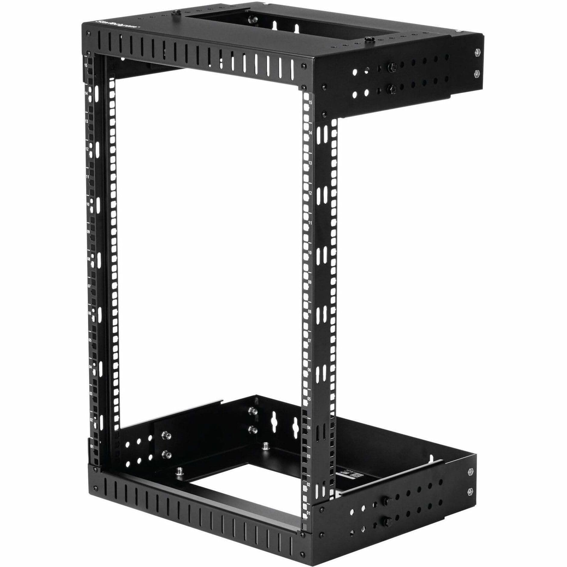Startech.Com 15U 19" Wall Mount Network Rack - Adjustable Depth 12-20" 2 Post Open Frame Server Room Rack For Av/Data/ It Communication/Computer Equipment/Switch W/Cage Nuts & Screws (Rk15Walloa)