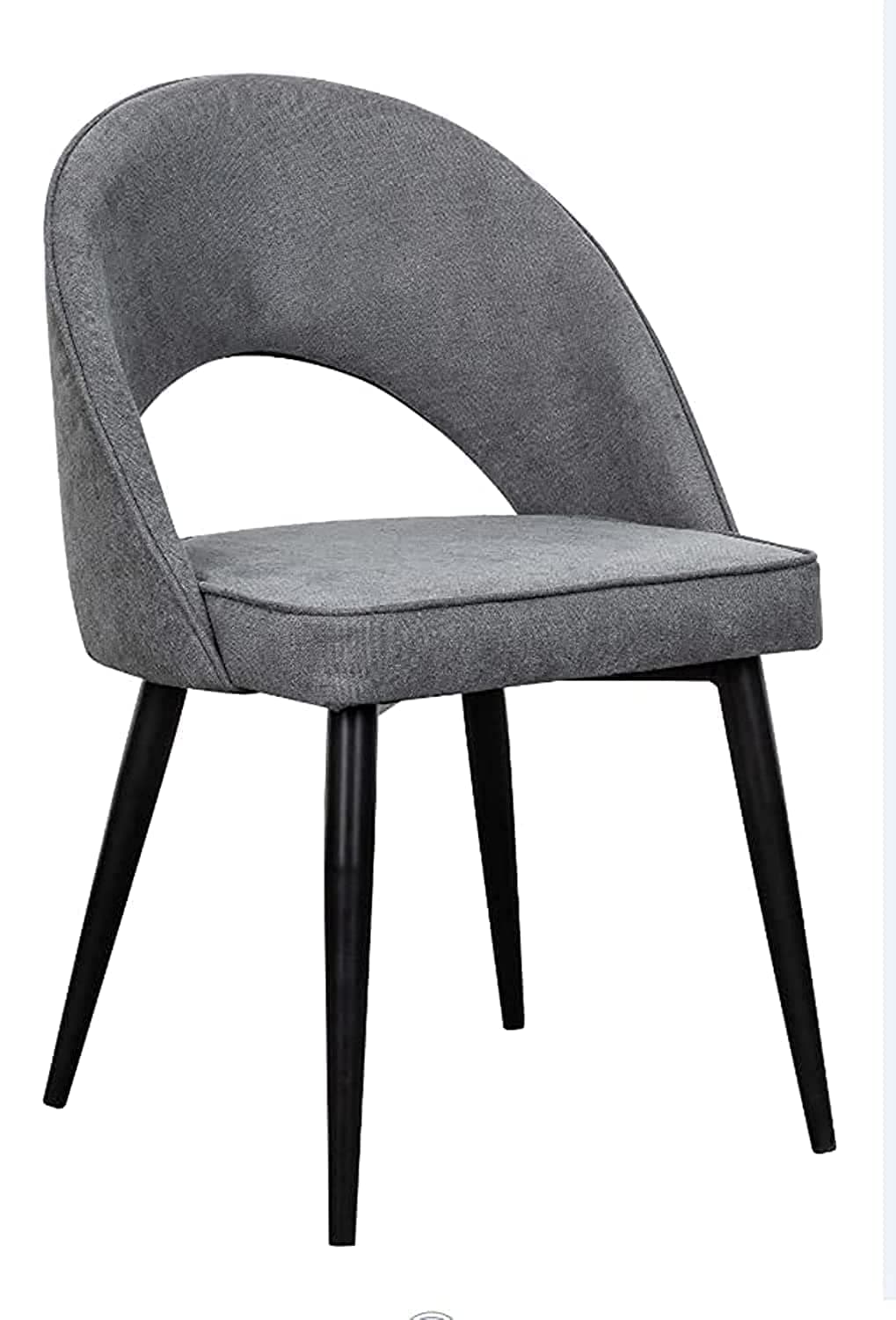 LANNY Dining Room/Restaurant Chair/Hotel chair/Office Visitor Chair/Modern Medium Back Luxury Fabric Dining Chair (grey)