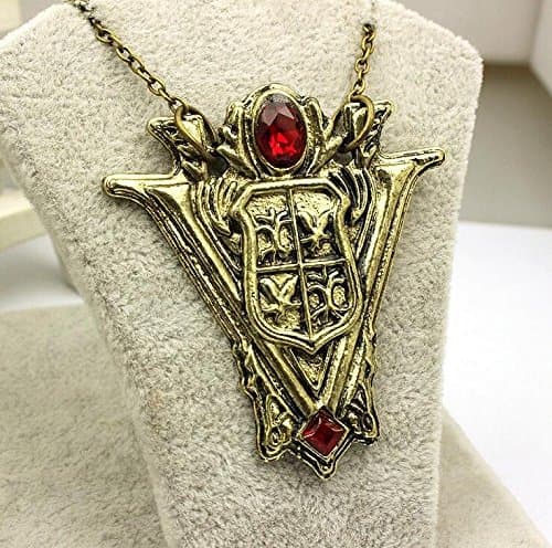 Classic Twilight Inspired Saga Eclipse Silvery Necklace Pendant New Moon Volturi Crest Jewelry Antique Bronze