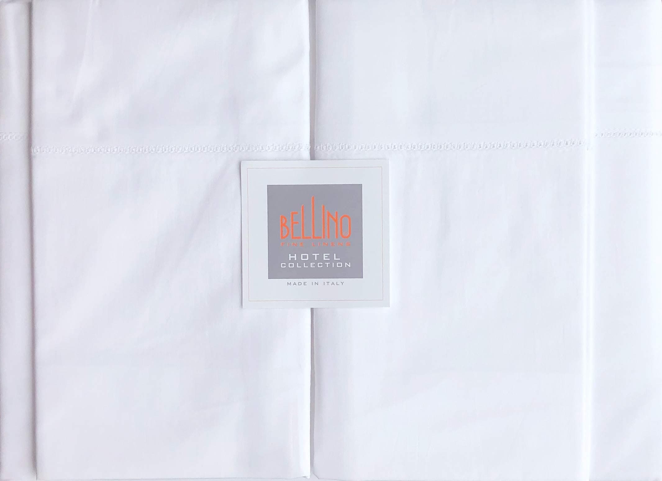 Aeiniweraabbcc Bellino Fine Linens Italy Solid White Luxury Queen 4pc Sheet Set 100% Cotton Percale
