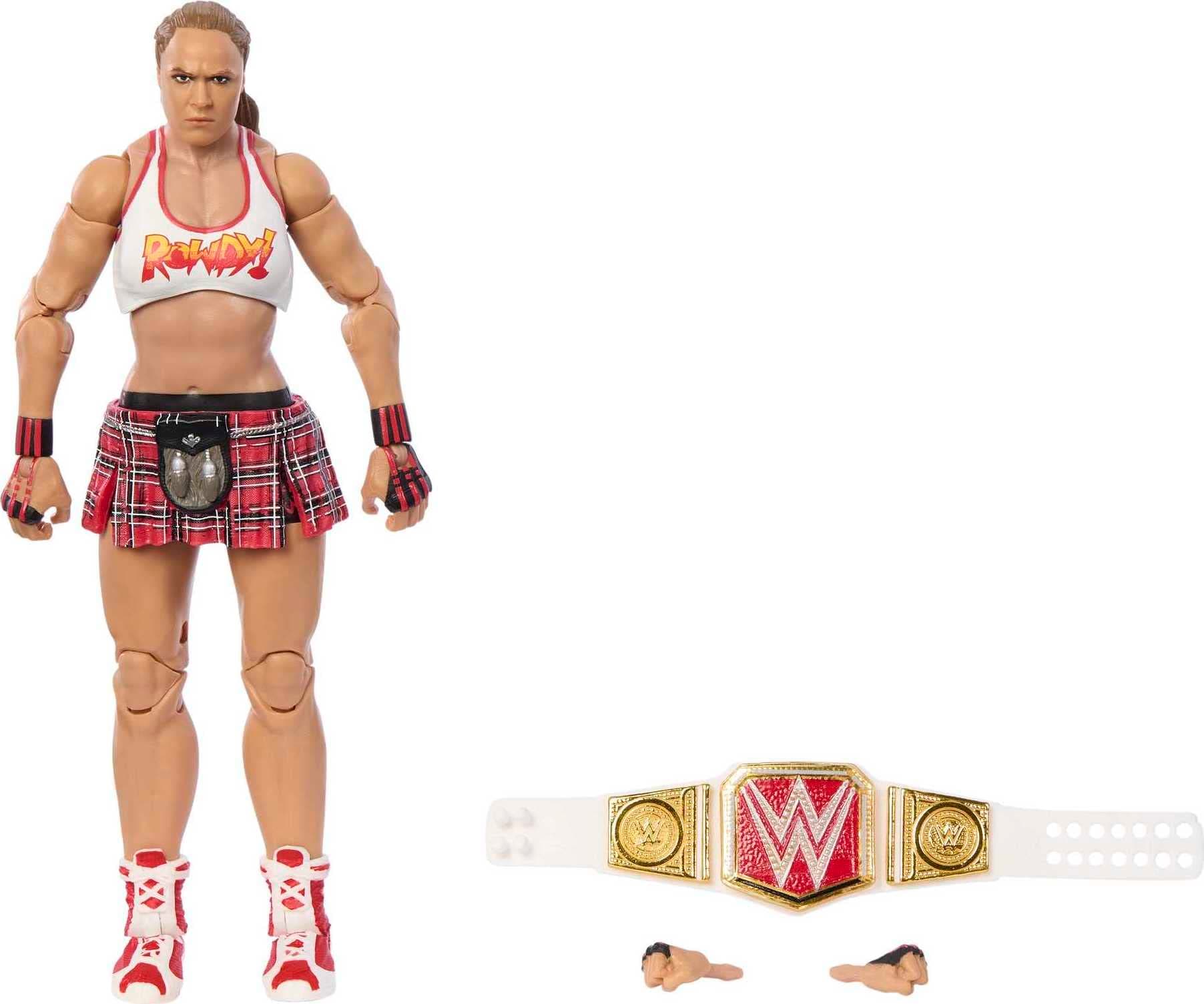 Mattel WWE Elite Collection Top Picks Action Figure & Accessories Set, Ronda Rousey 6-inch Collectible with Articulation & Interchangeable Parts