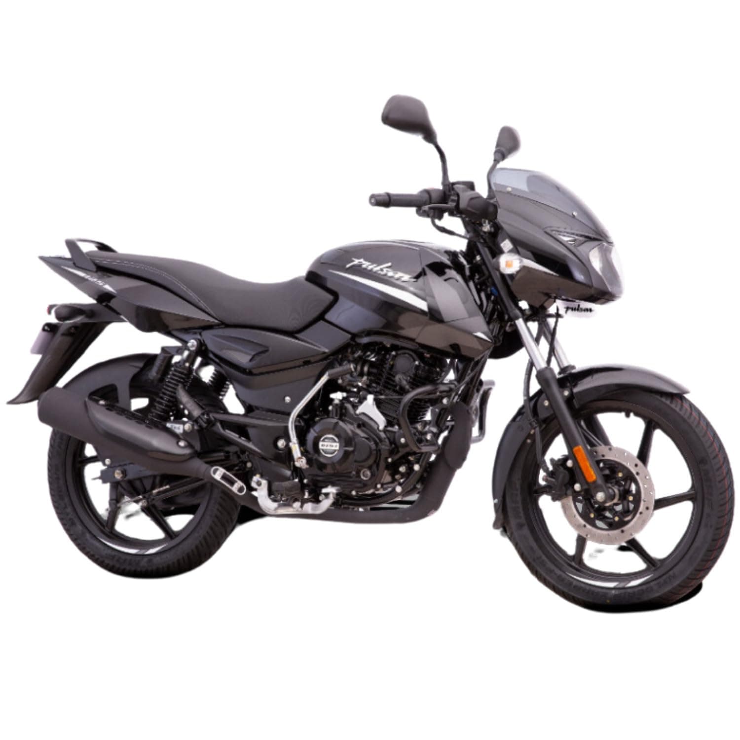 Bajaj Pulsar 125 SP Seat DI Carbon UG Motorbike/Motorcycle | Ebony Black & Silver Decals booking for Ex-Showroom