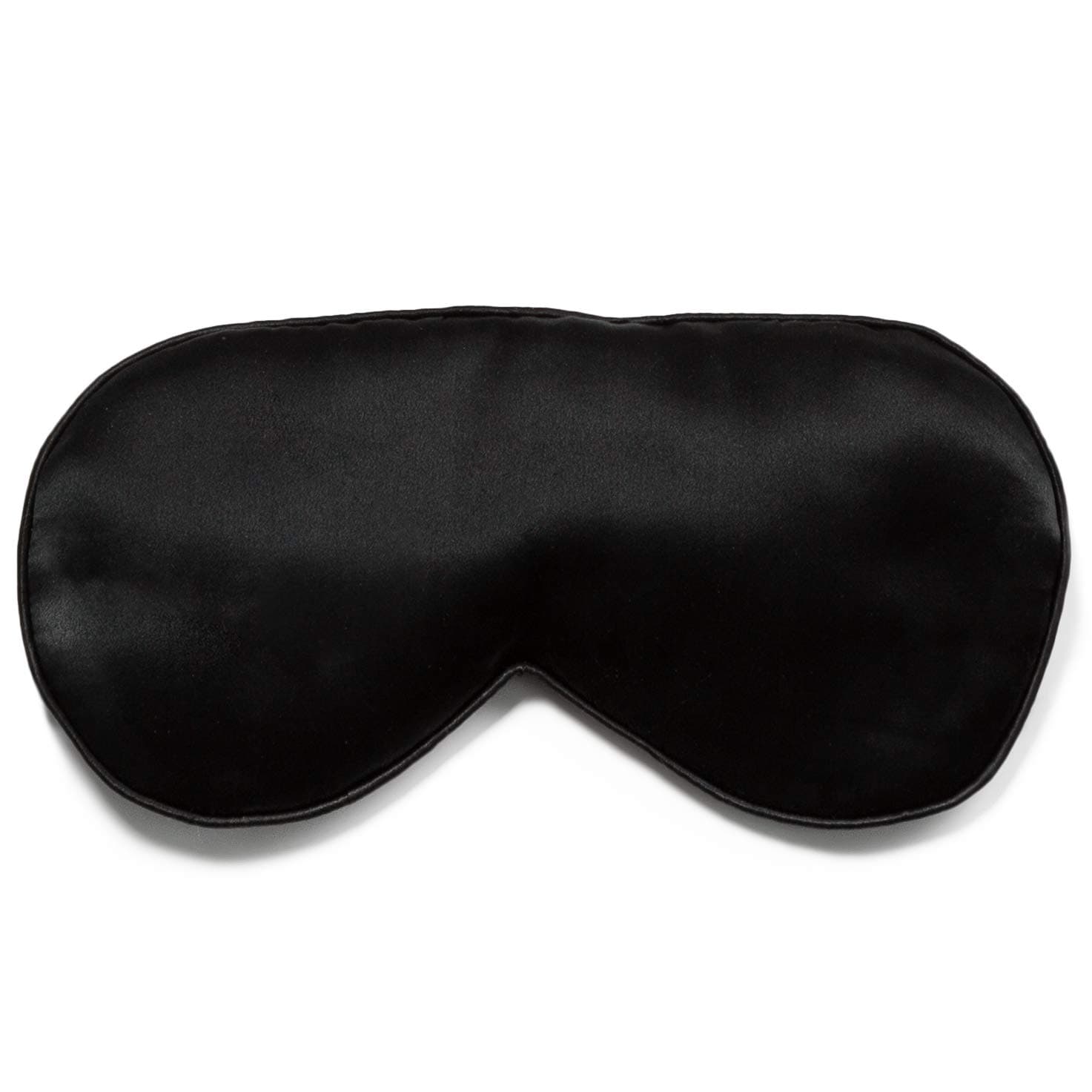 Fishers Finery 25 Momme Pure Mulberry Silk Sleep Eye Mask with Adjustable Strap (Black)