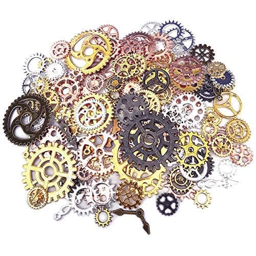 OJYUDD 200 Gram Antique Metal Steampunk Gears