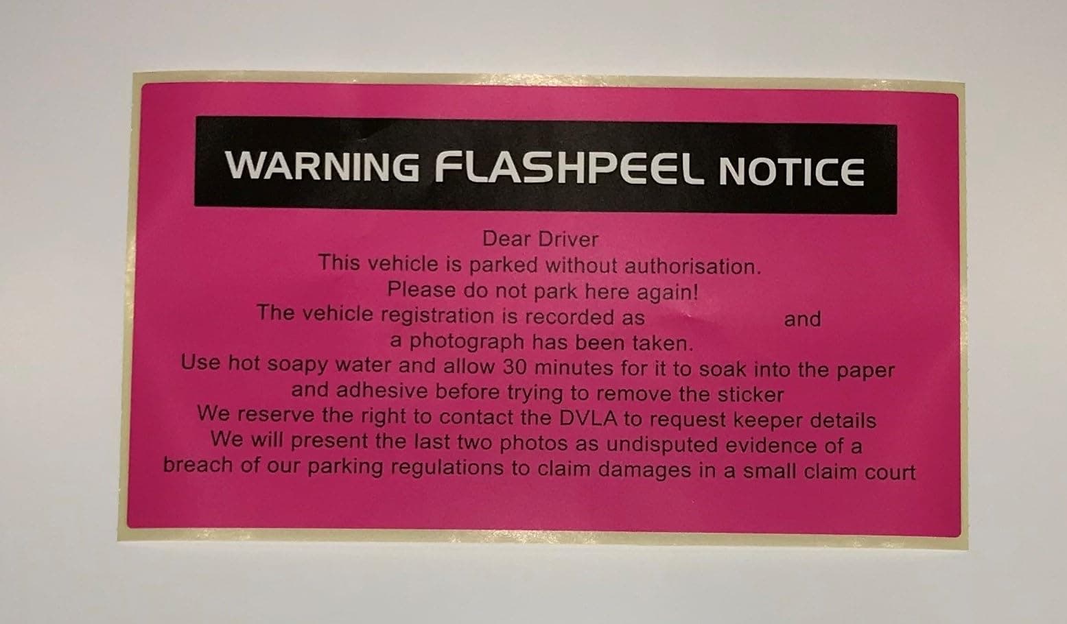 No Parking Stickers, Private Parking Stickers, Private Parking Notice for windscreen (Hard to Remove X 10) Self Adhesive Sticker Size: 210mm x 95 mm