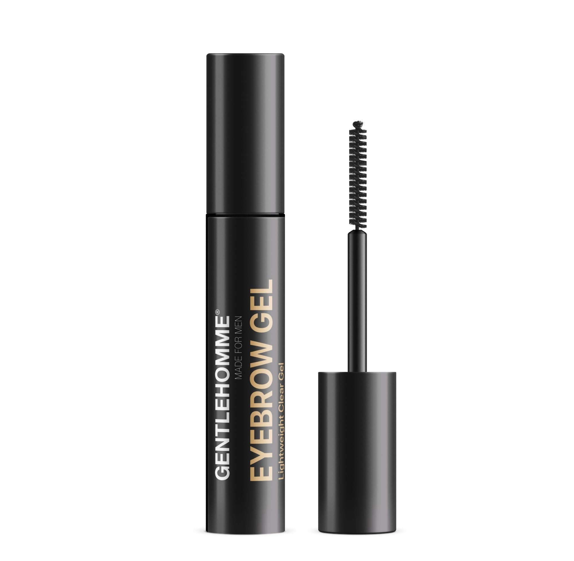 Gentlehomme Mens Eyebrow Gel - Clear, Hold and Setting Gel with Spiral Brush to Keep Eyebrows and Beard In Place, Eyebrow Serum Enhancer, Durable and Long Lasting