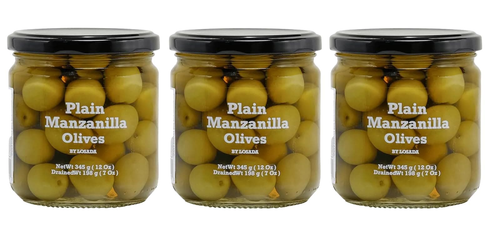 Manzanilla Olives by Losada 6.9oz (3-Pack) (1.3 pound)