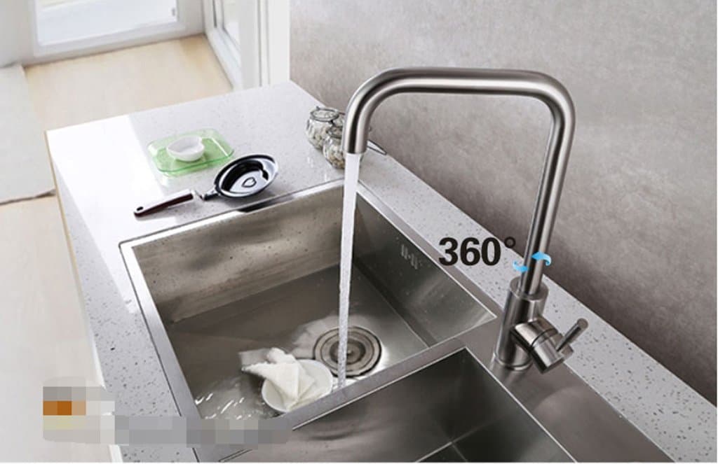 Kitchen wash Basin Basin Stainless Steel Copper Space Aluminum Alloy hot and Cold Water Faucet