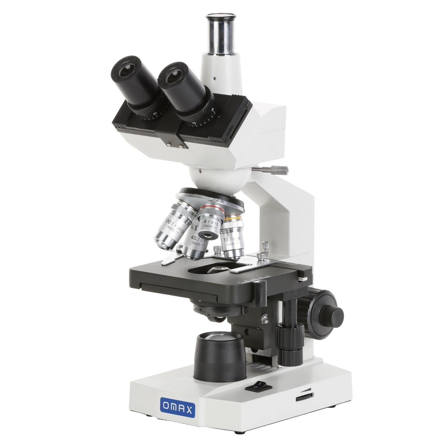 - OMAX - 40X-2000X Lab Trinocular Biological Compound LED Microscope with Double Layer Mechanical Stage - M83ES