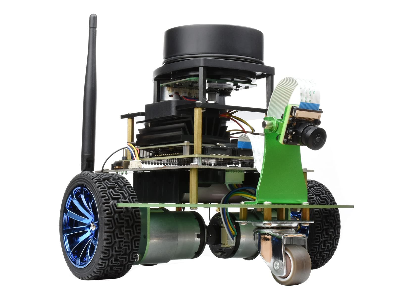 Waveshare JetBot Professional Version ROS AI Kit Compatible with The NVJetbot Open-Source Project Program AI Robot Lidar Mapping Vision Processing RP2040 Microcontroller Accessories Only