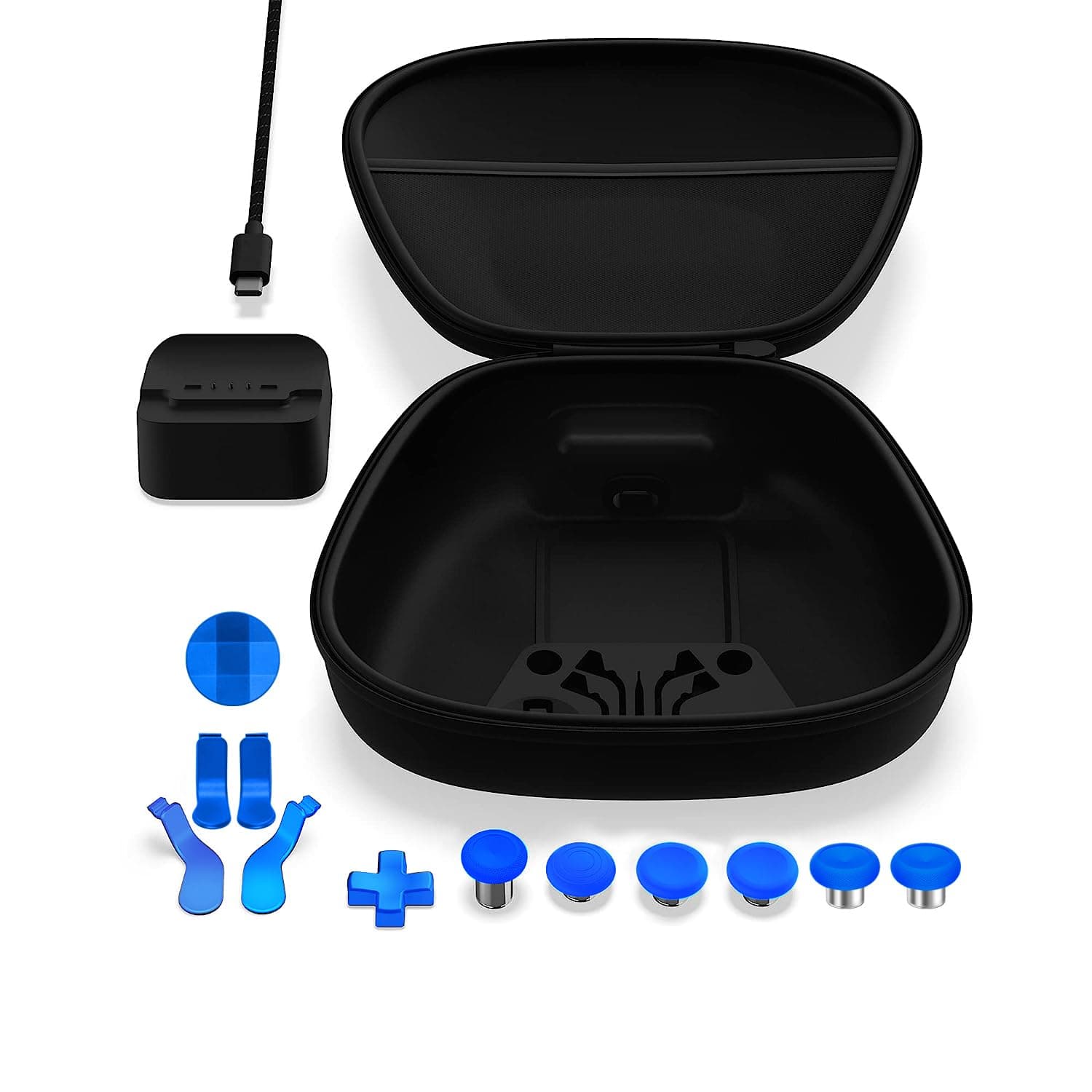 Complete Component Pack for Xbox Elite Controller Series 2 - Accessories Replacement Parts Repair Kit with Storage Case, Charging Dock and Charger Cable, 6 Thumbsticks, 4 Paddles, 1 D-Pad