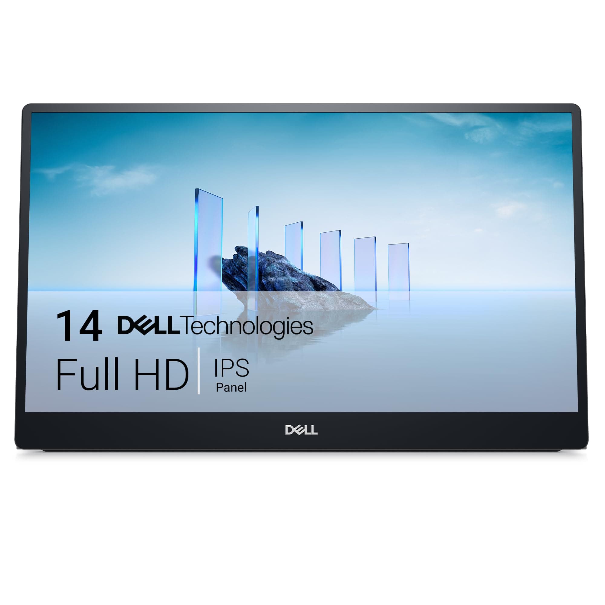Dell P1424H 14-inch FHD IPS 1080P Portable Monitor, 60 Hz Refresh Rate, 6 ms Response Time, 16.7 Million Colors, 300 nits Brightness, LED Backlight, USB-C Connection Black