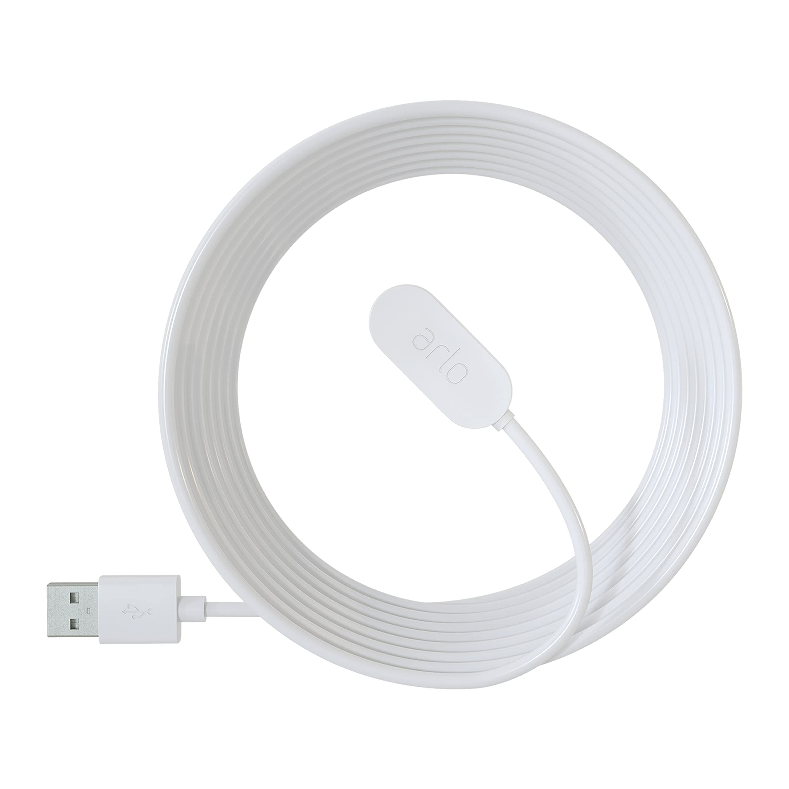 Arlo Indoor Magnetic Charging Cable - 8 ft Certified Accessory for Pro 5S 2K, 4, 3, 4 XL, Ultra 2, Ultra 2 XL, Go 2 and Floodlight Cameras - White (VMA5000C)