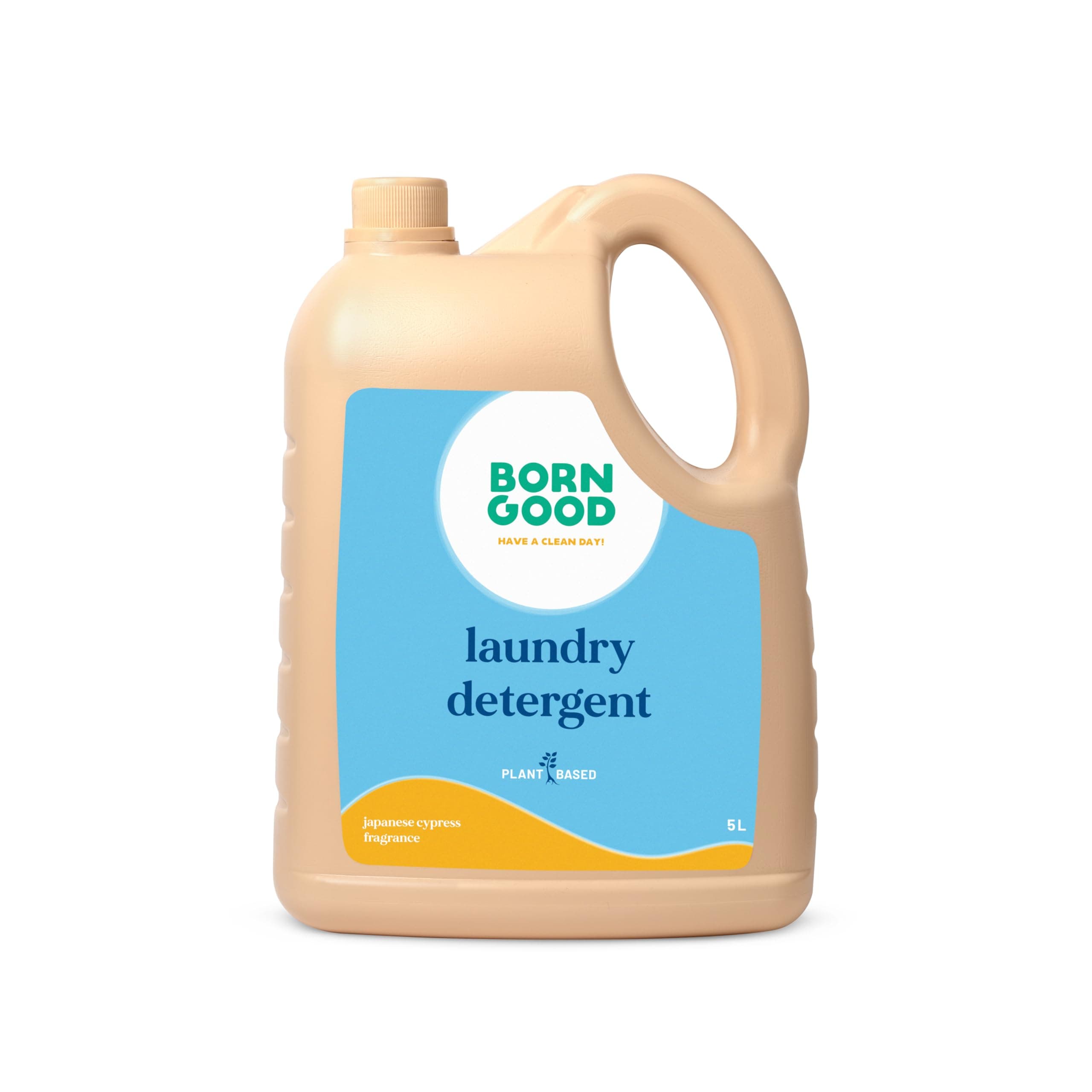 Born Good Natural Laundry Liquid Detergent | 5000ml | Japanese Cypress Fragrance | Plant-Based, Non-Toxic, Eco-Friendly, Organic | Tough on Stains & Odour, Gentle on Skin & Fabrics Baby-Safe