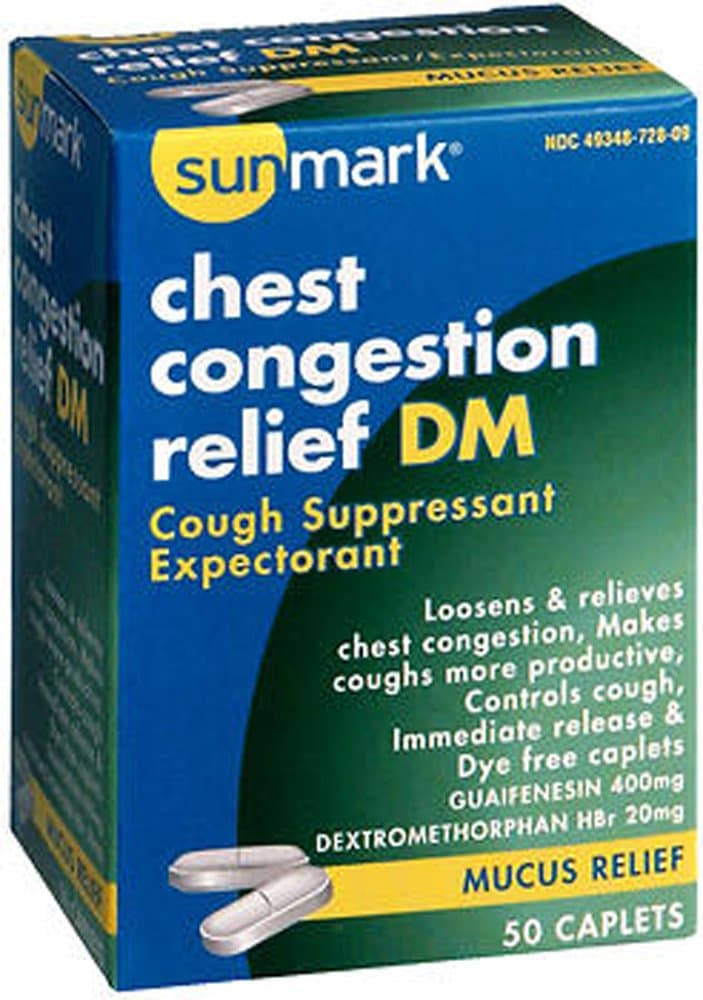 Sunmark Chest Congestion Relief Dm, 50 tabs