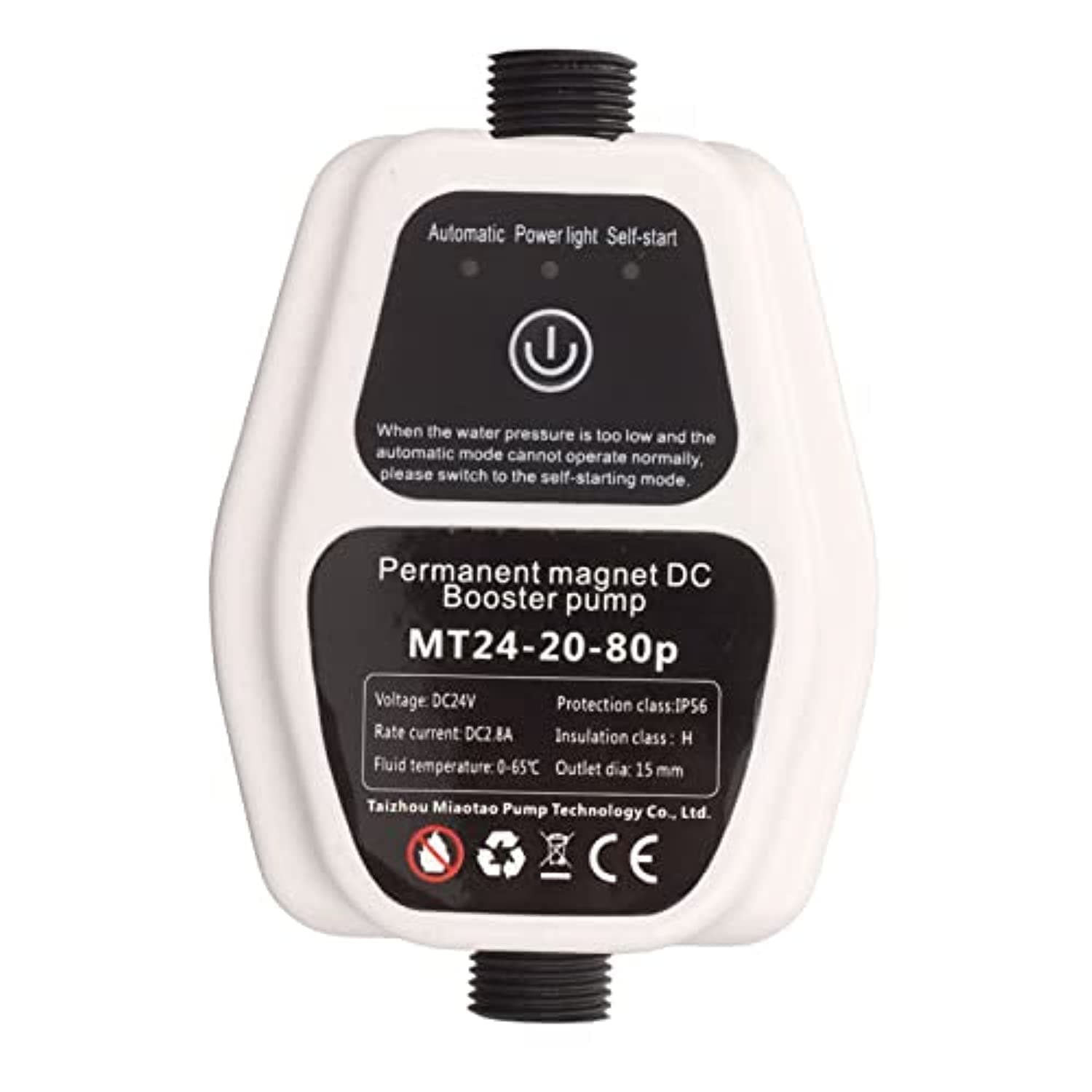 Wall Mounted Shower Booster Recirculating Pump, 100-240V, Automatic Adjustment, 20L/min Flow, 20m Head, Plastic, Multi Color