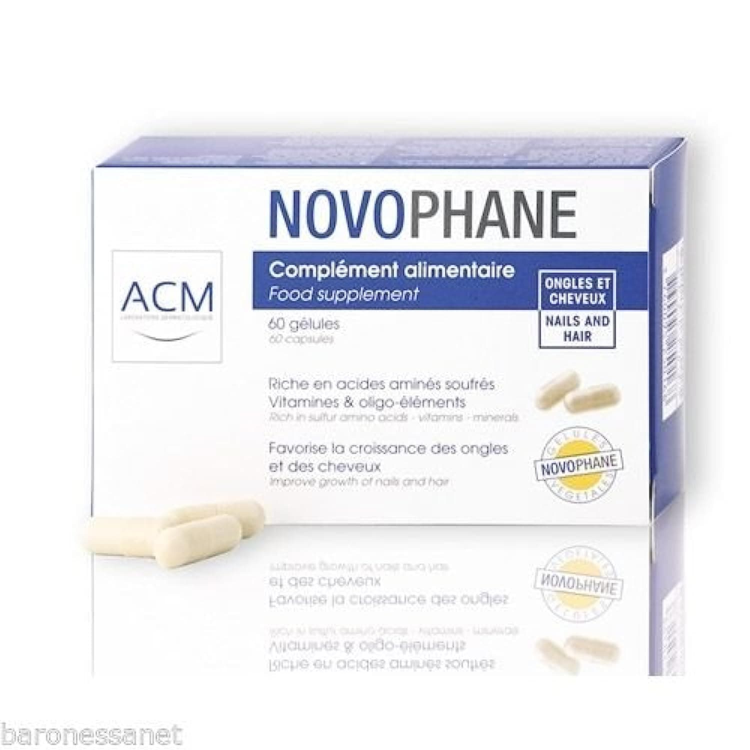 Laboratoire Novophane Caps Anti Hair Loss Alopecia Treatment Nails Fragility Product