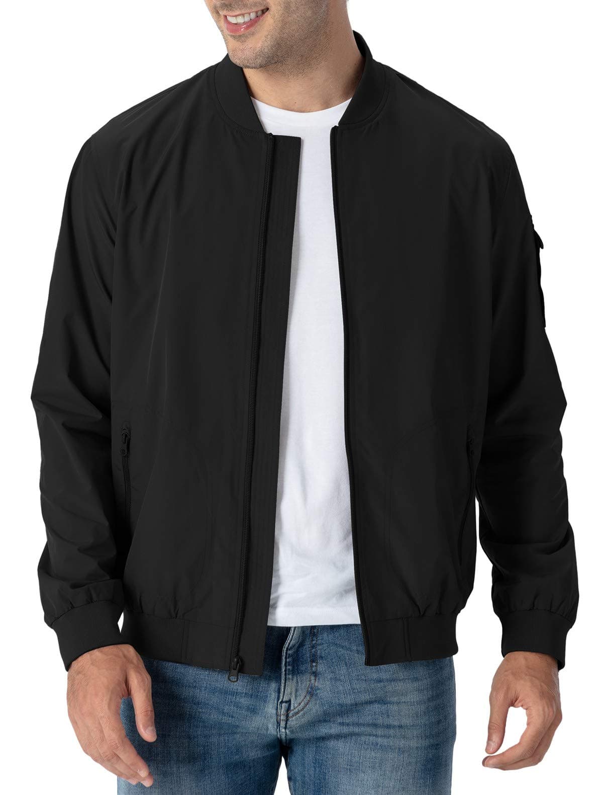 Men's Lightweight Bomber Jacket Causal Fashion Stylish Windbreaker Light Jacket