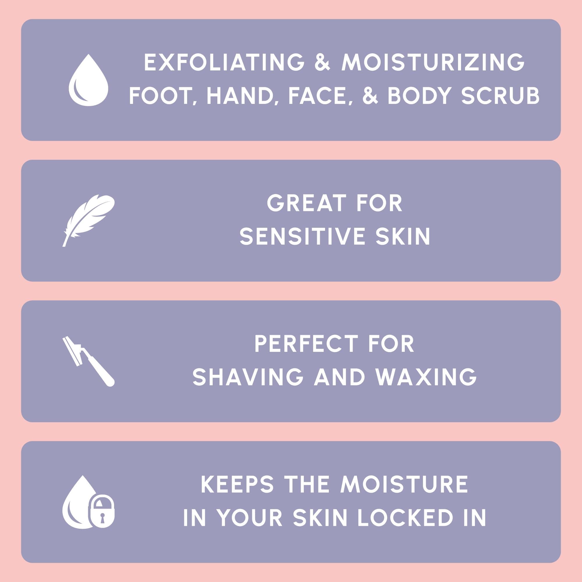 Brooklyn Botany Himalayan Salt Exfoliating Body Scrub & Foot Scrub - All Natural Exfoliator, Moisturizes With Sweet Almond Oil - Scrub Away Dead Skin - Great Gifts For Women - 10 oz