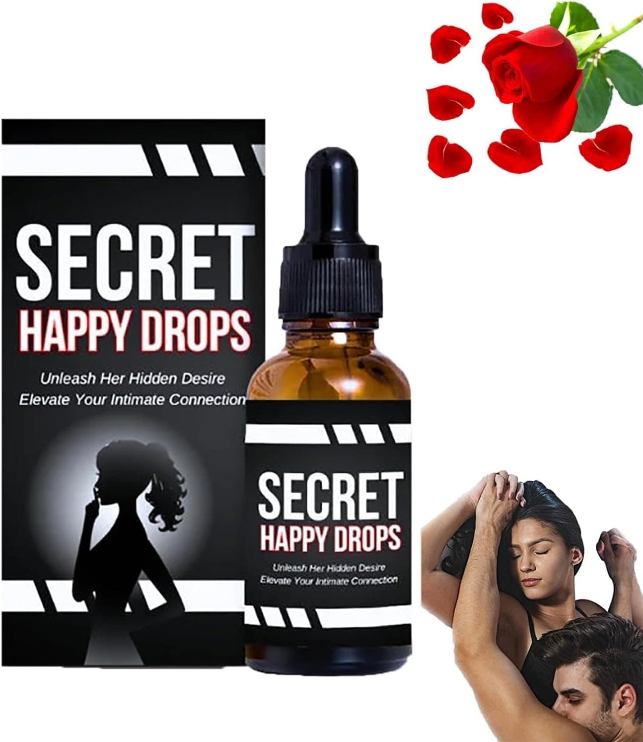 Secret Happy Drops, PleasurePeak Oral Drops, Happy Hormones Drops Womens, Enhancing Sensitivity and Pleasure, Boost Energy Levels, Promoting Relaxation (1pcs)