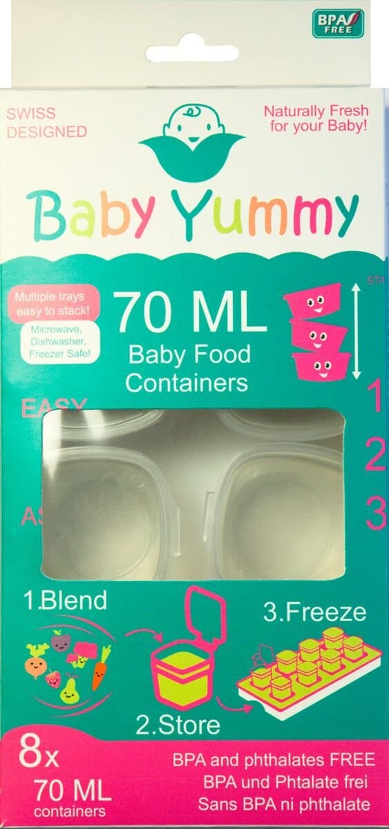 Baby Yummy Food Cube Bpa and Phtalate Free (8 x 70 ml)
