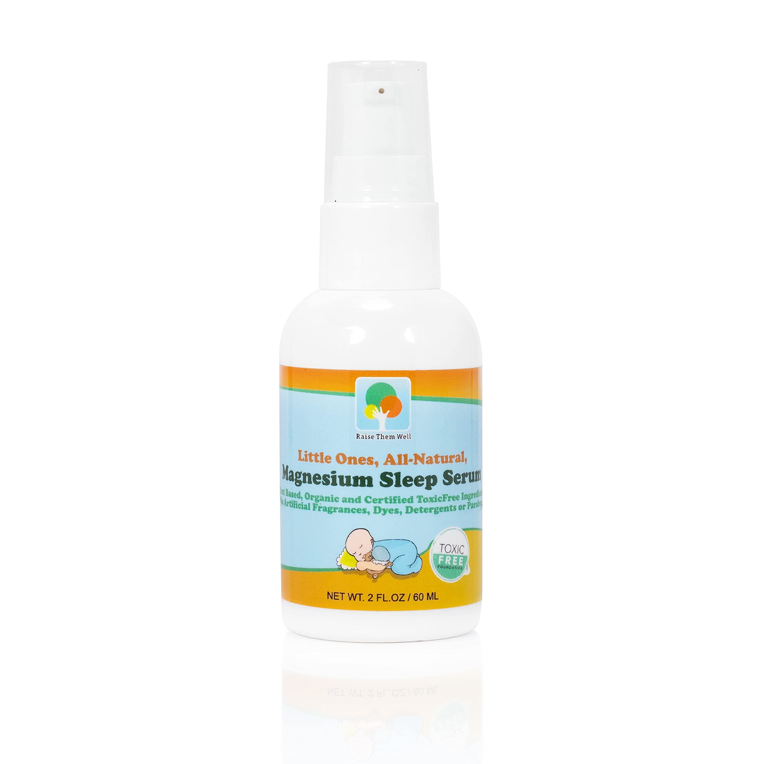 Raise Them Well All Natural Magnesium Sleep Serum for Kids + Free Magnesium Chart PDF | 2 fl oz