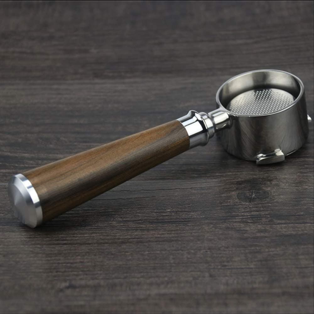 WINTER Coffee Filter Bottomless Professional Espresso Coffee Machine with Wooden Handle Filter Basket, Containing 51mm Stainless Steel Coffee Cup 4