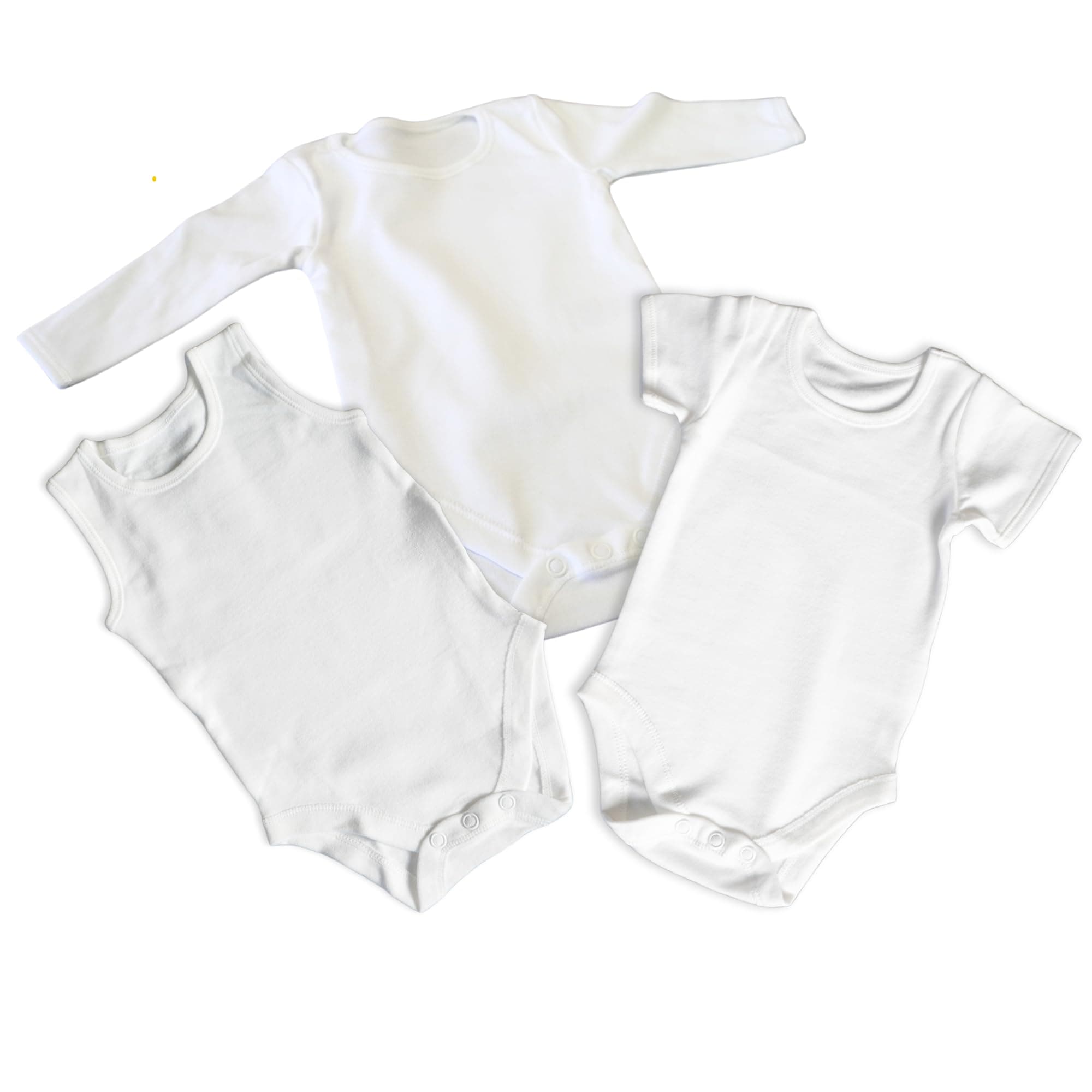 0 to 3 Months Baby Boys & Girls White Dress, Smooth Organic Fabric, Safe on Skin, Rompers Combo Packs