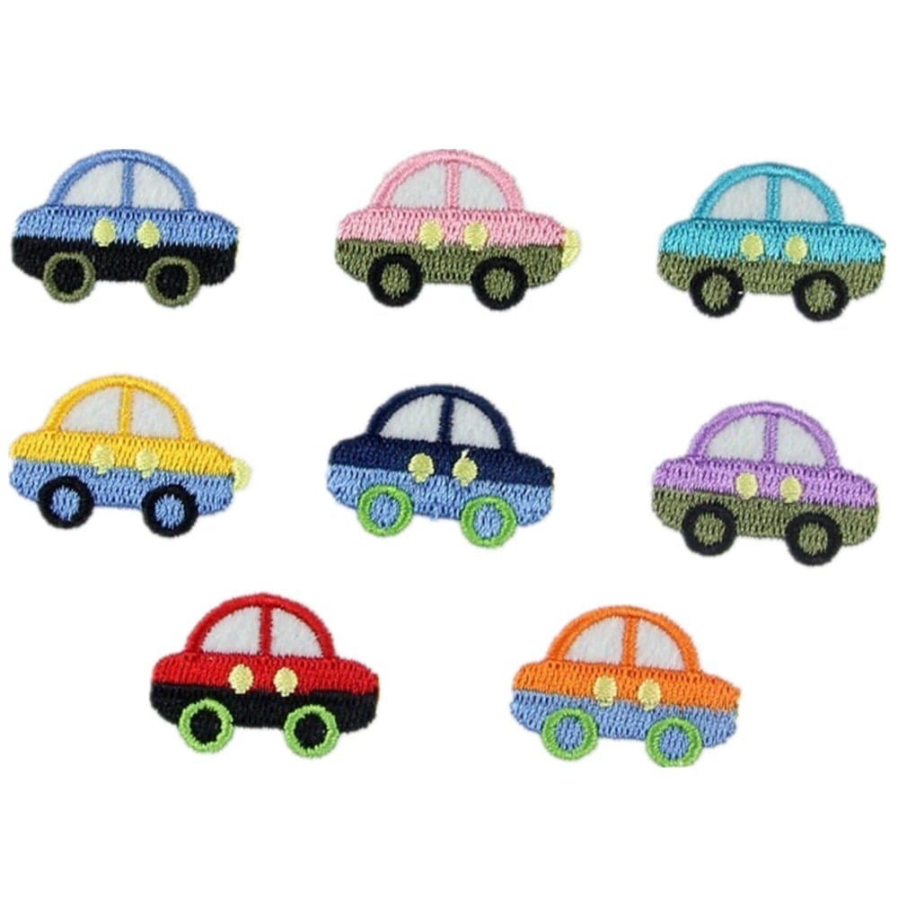 Meatilk 8Pcs Car Diy Embroidered Stickers Iron Sewing On Applique Patches
