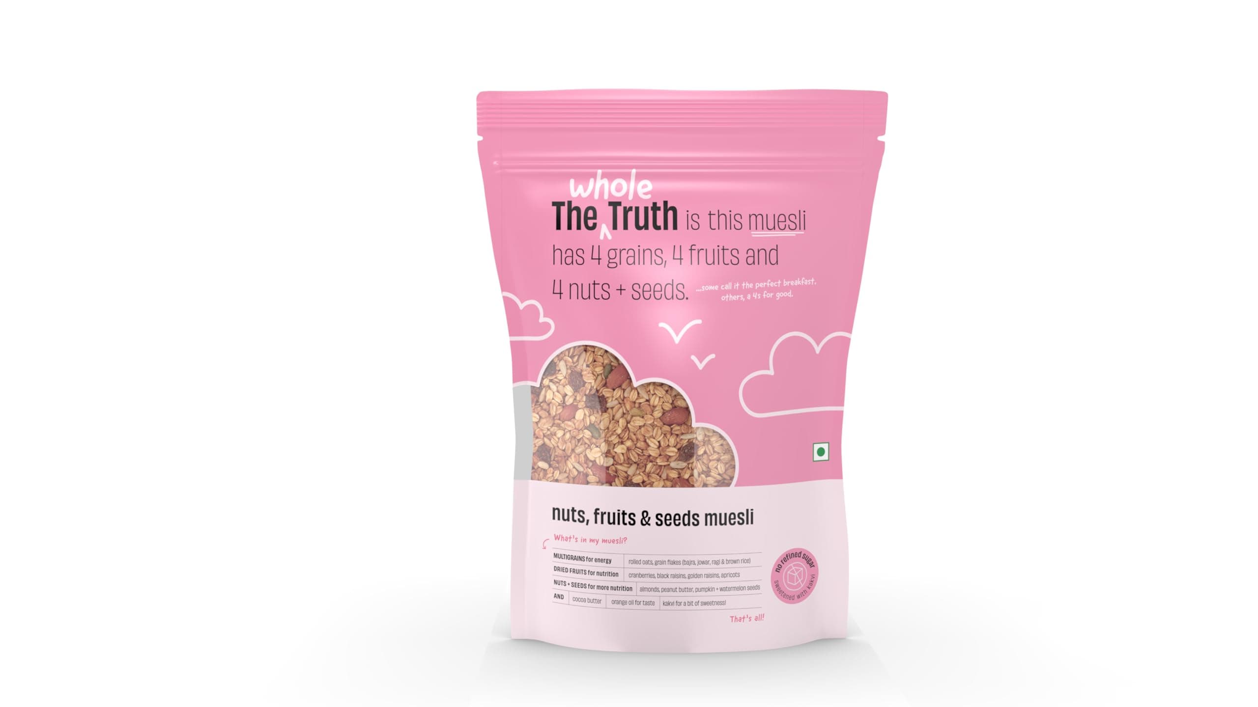 Breakfast Muesli Nuts, Dried Fruits and Seeds 350 grams Healthy Breakfast Dairy-free No Artificial Sweeteners No Added Flavours No Gluten or Soy Nutritious Snack