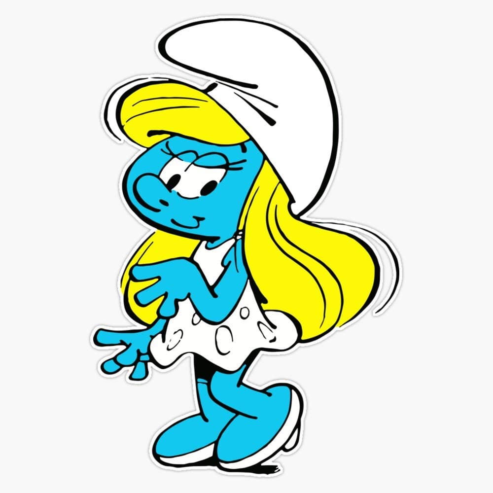 Smurfette Vinyl Waterproof Sticker Decal Car Laptop Wall Window Bumper Sticker 5"