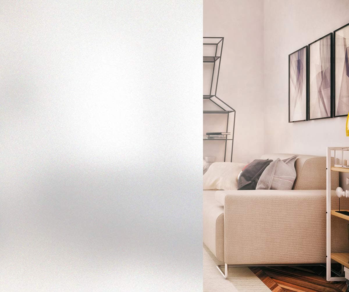 WochiTV Window Privacy Film Bathroom Glass Frosted Film,Anti-Peeping Opaque Window Film Glass Covering,Obscure Mirror Sun Blocking Non Adhesive Window Clings for Home Office - 35.4 Inch x 8.2 Feet