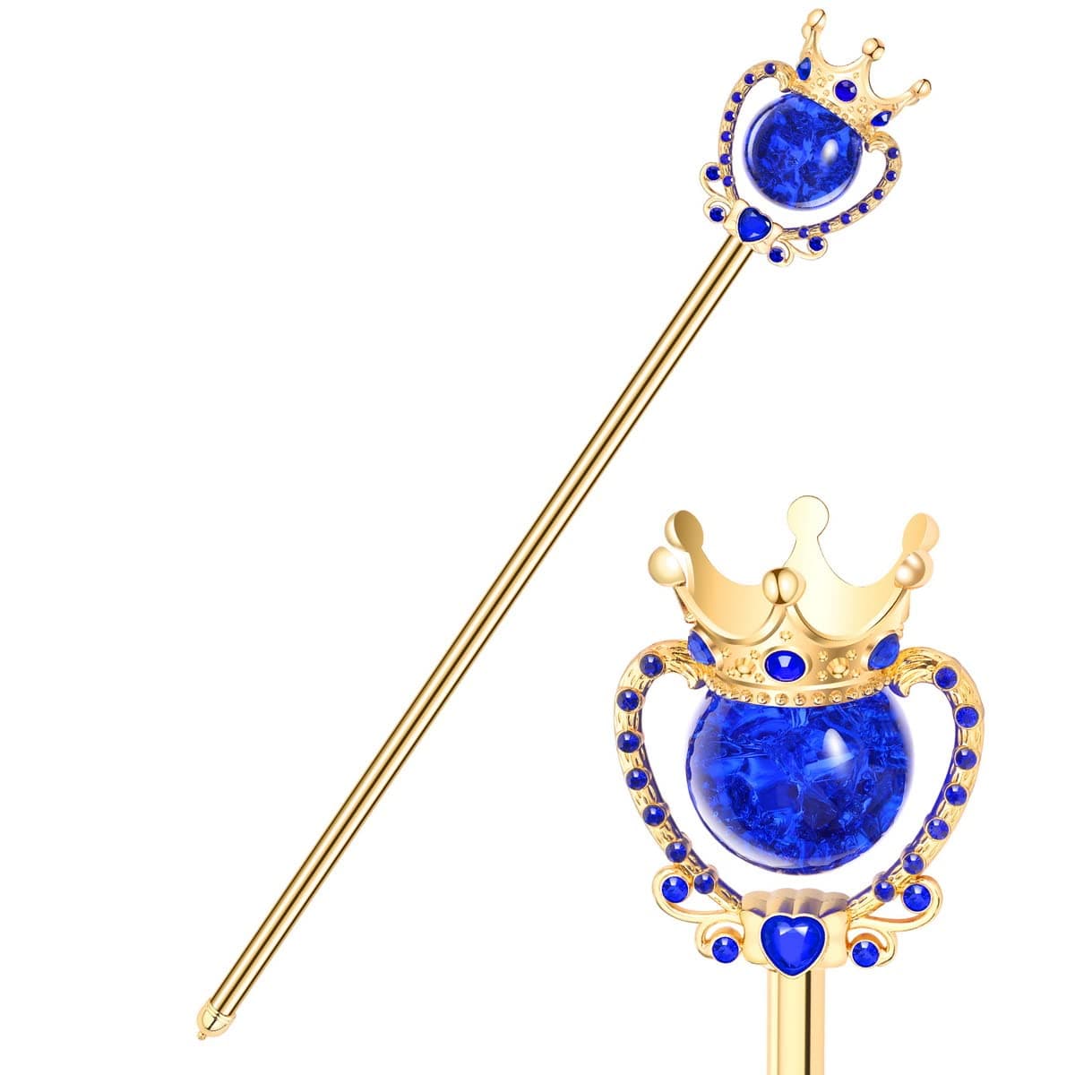 Royal Blue King Queen Scepter Magic Wand for Birthday Party Prom Sceptor …