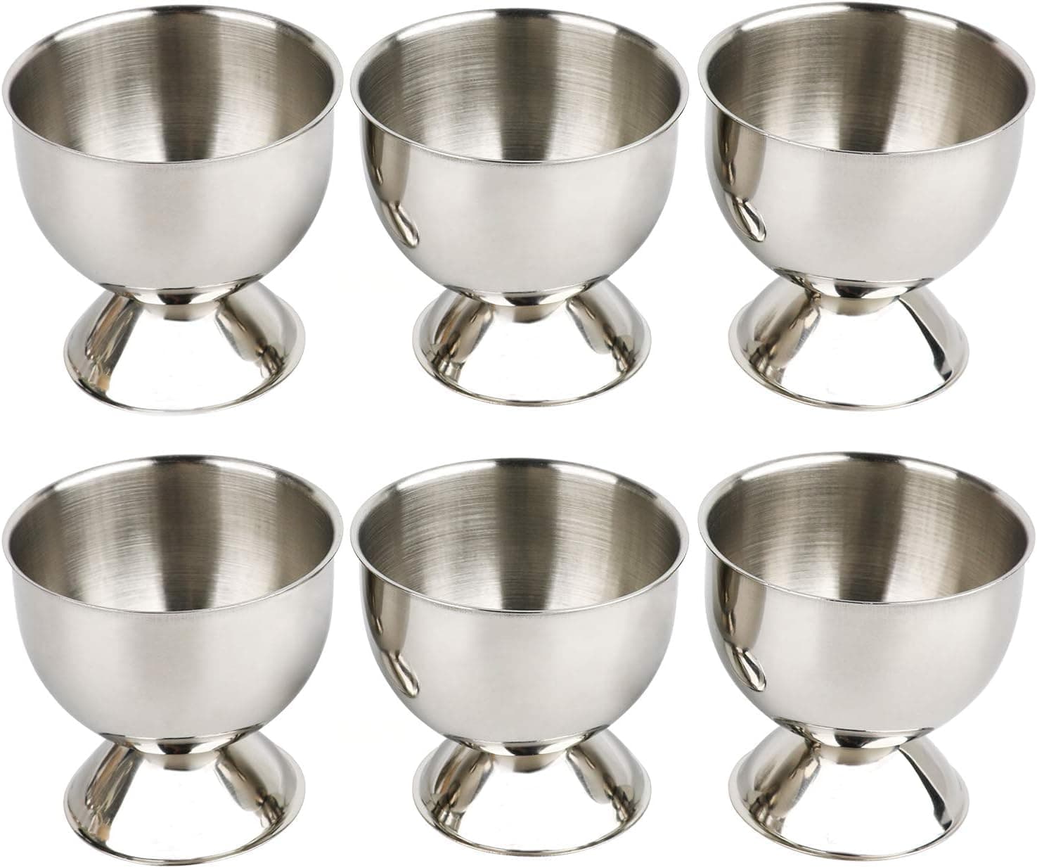 - Egg Cup Holder Set for Soft Boiled Eggs Include 6 Stainless Steel Egg Tray Kitchen Tool