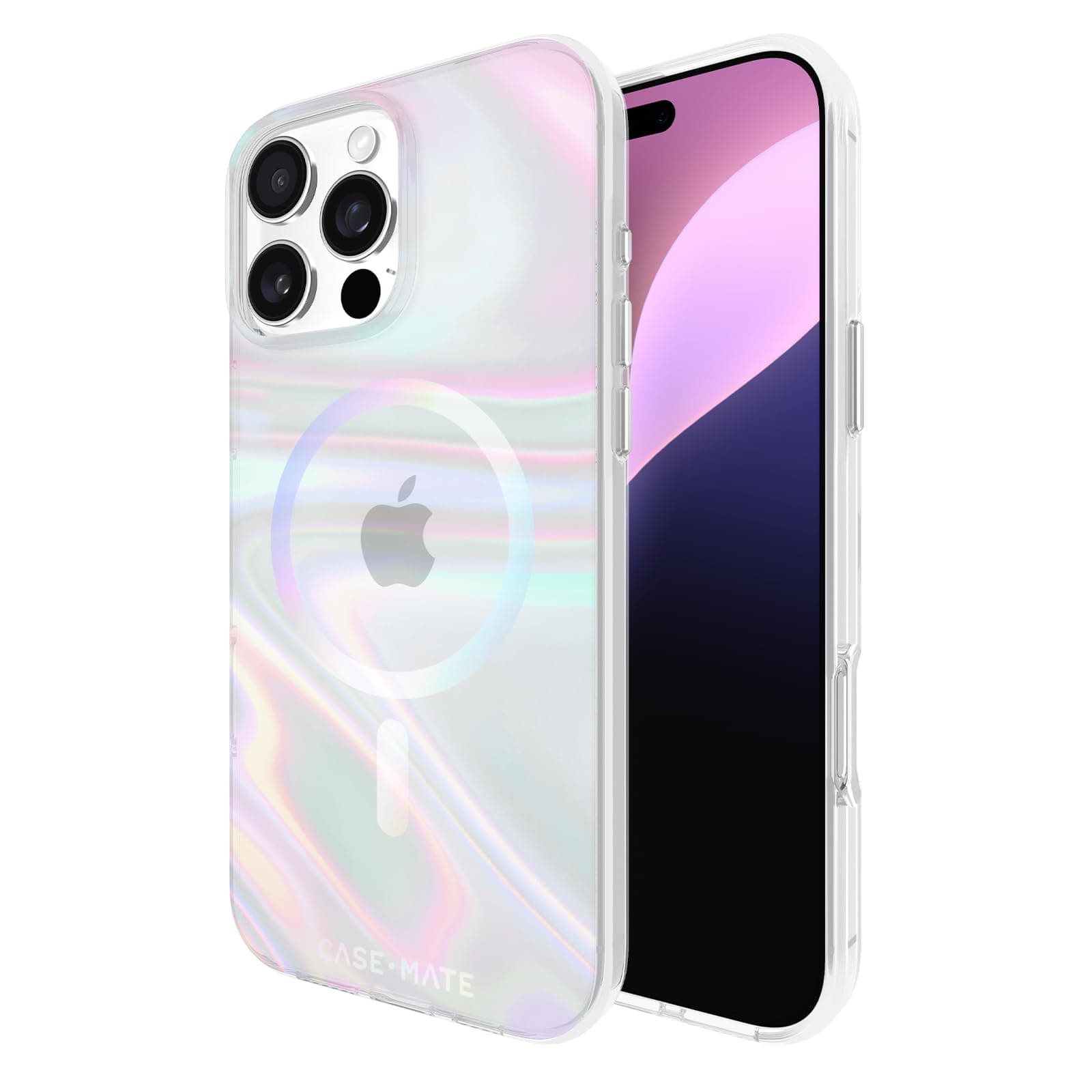 iPhone 16 Pro Max Case [Compatible with MagSafe] - Stylish Iridescent Phone Case with 12ft Drop Protection - Premium Magnetic Cover for iPhone 16 Pro Max - Soap Bubble