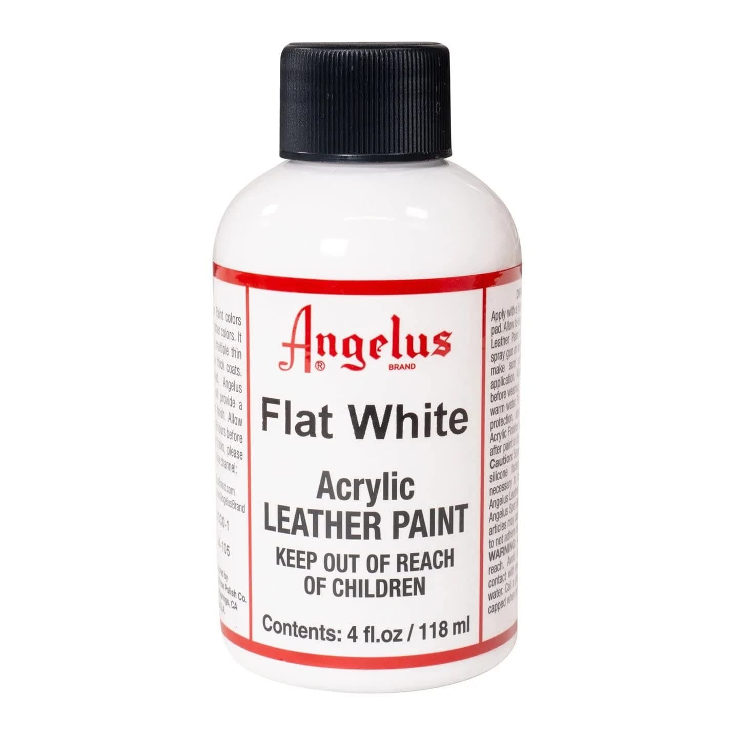 Angelus Brand Acrylic Leather Paint Waterproof 4oz - Flat White