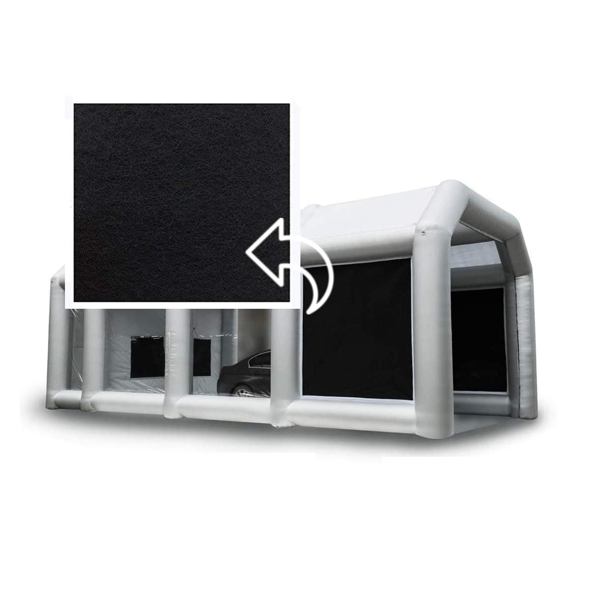 Orionet 2pcs Oversized Activated Carbon Cottons Replacement for Orionet 28X15X10Ft Inflatable Spray Paint Booth