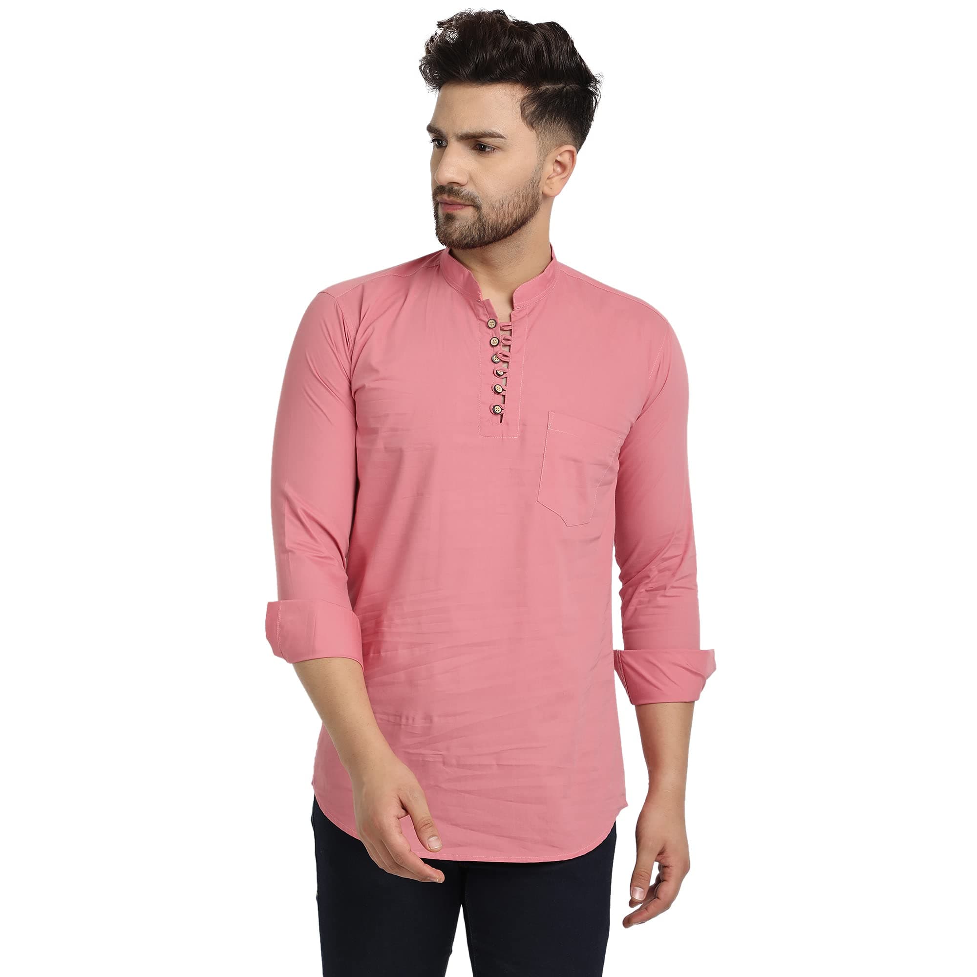 Majestic Man Men's Cotton Regular Fit Casual Kurta
