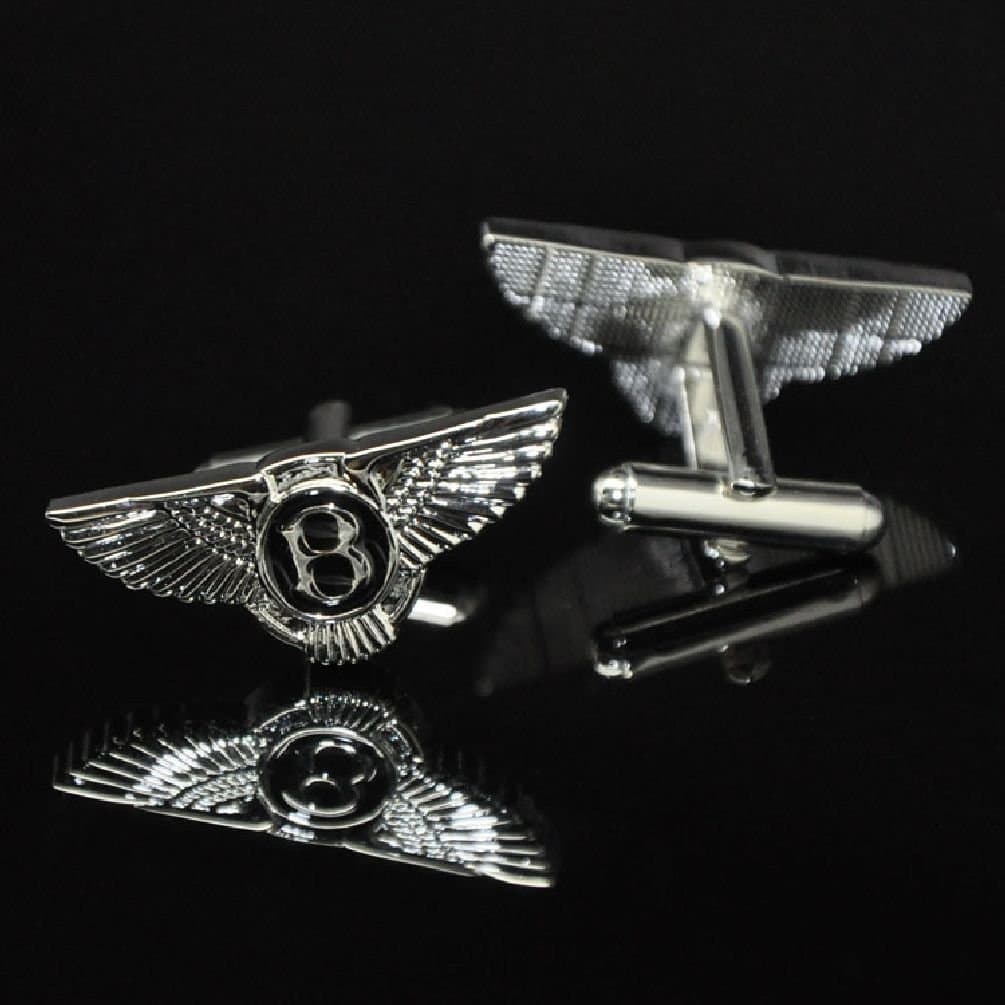 Globalmate Gentleman Series Bentley Car Logo Cufflinks Cuff Nail Enamel