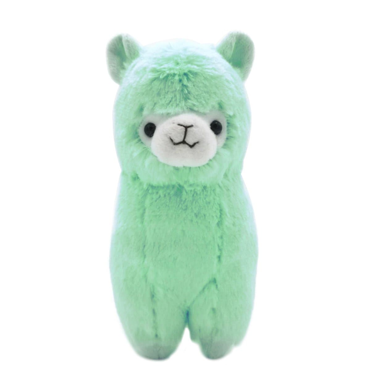 AngelGift Cuddly Llama Rainbow Green Alpaca Doll 7" Soft Baby Stuffed Animal Toy Puppet Doll Valentine's Day Birthday Xmas Christmas Wedding Anniversary Presents Gifts