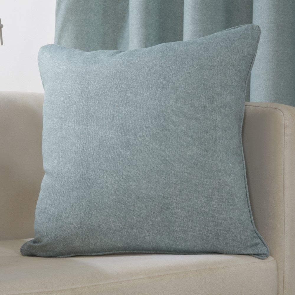 Sundour Plain Square Decorative Sofa Throw Cushion Cover Case 100% Cotton 17 x 17 Duck Egg Blue