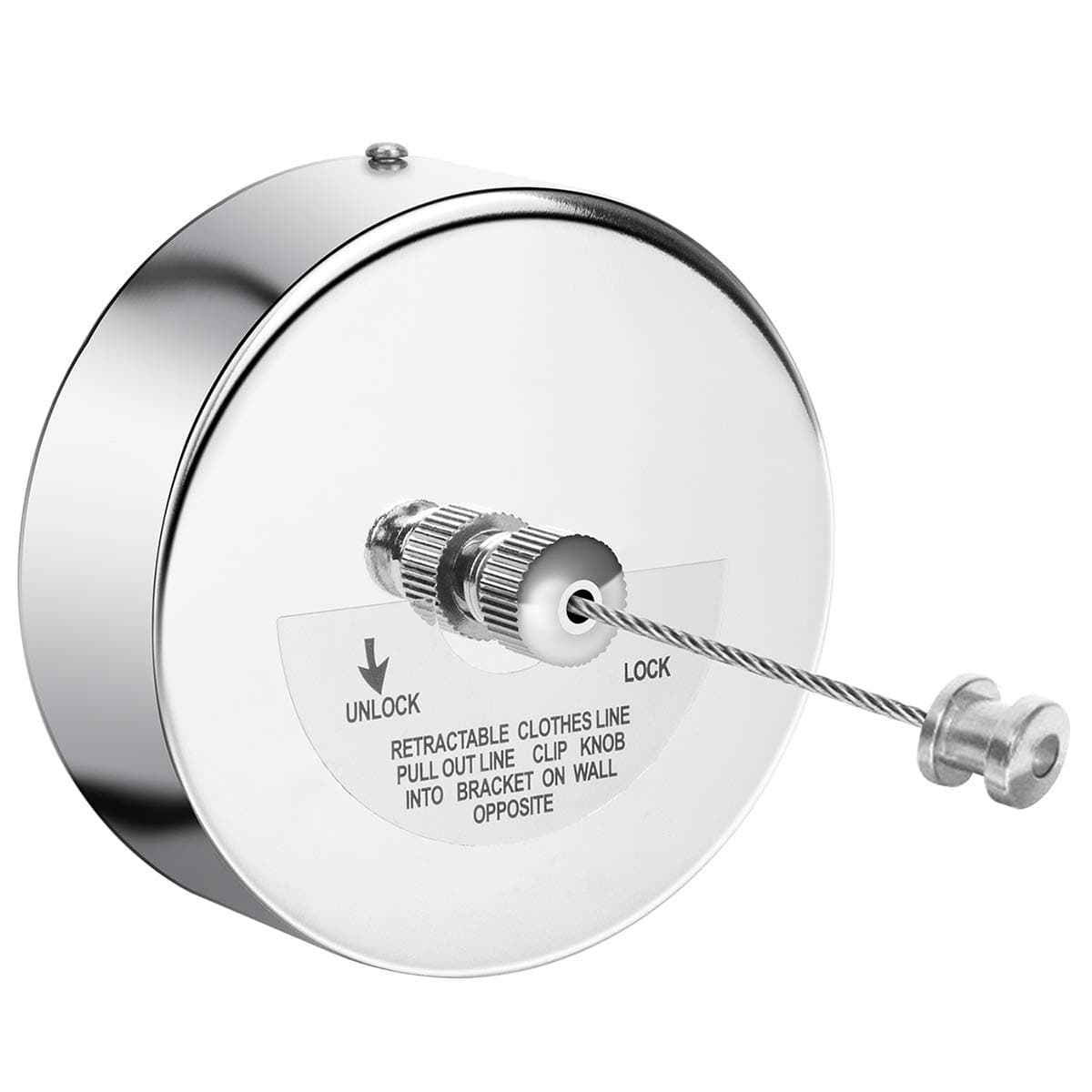 MANGZ Retractable Clothesline 304 Stainless Steel Heavy Duty, 12.5 Feets, Adjustable Stainless Steel Rope String Clothes Line for Drying in Hotel, Bathroom, Laundry,Outdoor and Indoor Wall Mounted