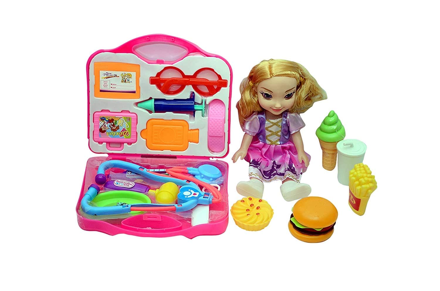 Amisha Gift Gallery 9 Inches Realistic Princess Doctor Baby Doll Girl Toy with Doctor Toy Set, Best Birthday Gifts for Girls Kids Boys Toys Color May Vary