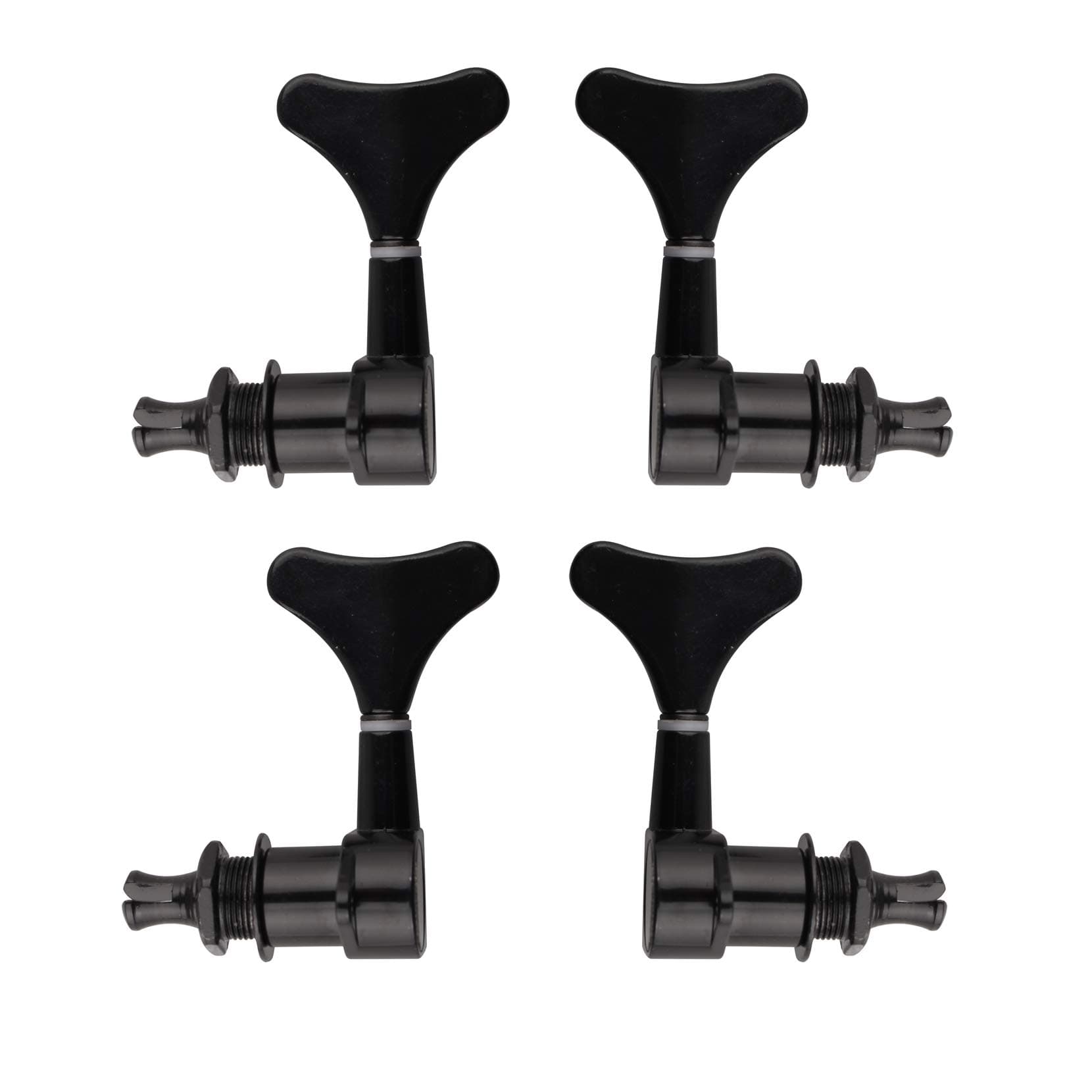 2L2R 4 Pieces Black Sealed Acoustic or Electric Bass Guitar String Tuning Pegs Keys Machine Head Tuners for Bass Guitar Gotoh Style