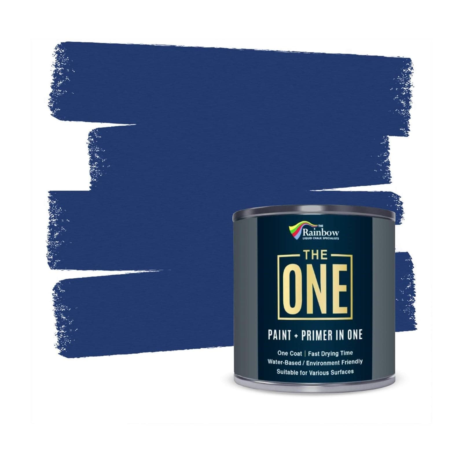 THE ONE All-In-One Paint & Primer - Blue Matt, 250 ml | Multi-Surface 1 Coat Formula | Easy Indoor & Outdoor Decorating for Home & Garden Walls, Floors & Furniture | Durable, Water-Based & Low VOC
