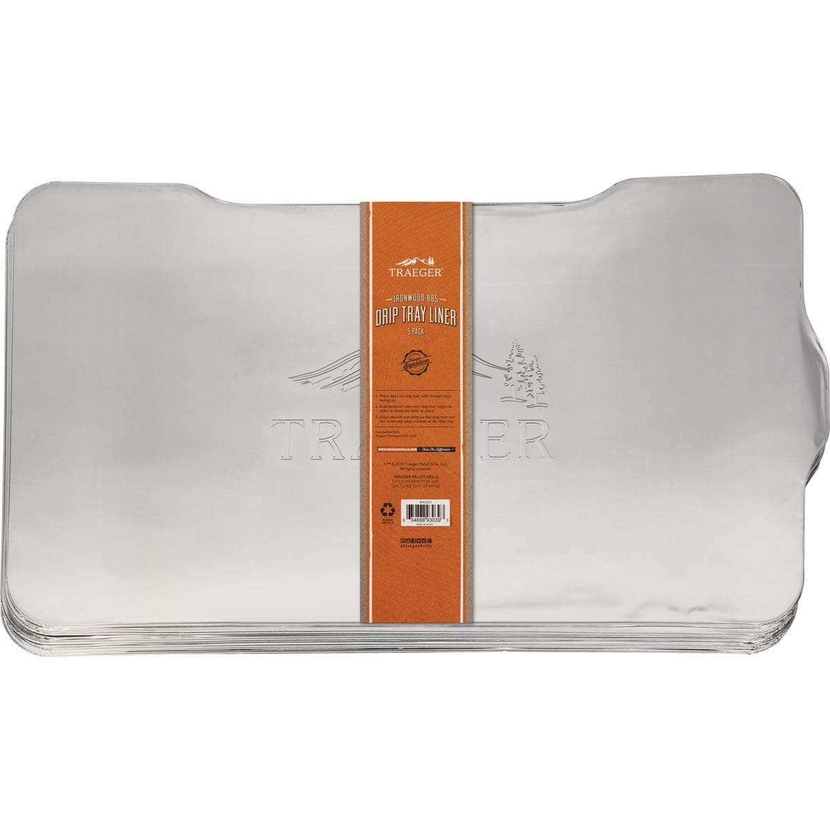 Traeger BAC521 Liner 5 Pack-Ironwood 885 Grill Drip Tray